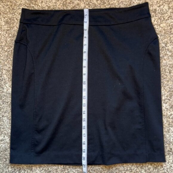 George Skirt Mini Black Pencil Office Professional Pull On Women's Size L - Picture 3 of 6